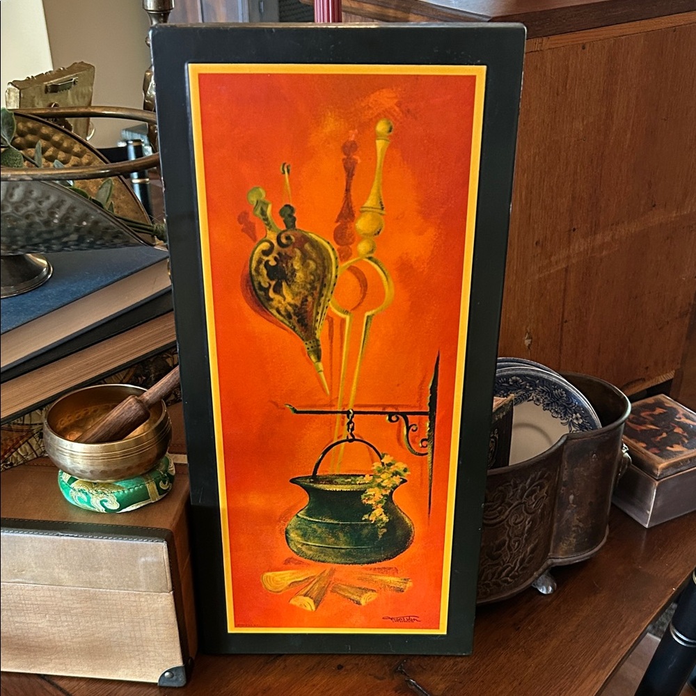 Vintage Frans Van Lamsweerde Framed Cauldron Art